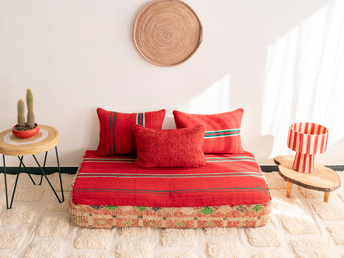4ft Handmade Amazigh Sofa Safi ⵜⴰⴼⵍⴻⵙⵜ. FREE SHIPPING