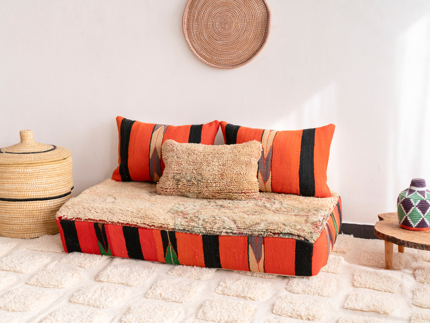 4ft Handmade Amazigh Sofa Tiznit ⵜⴰⴼⵍⴻⵙⵜ. FREE SHIPPING