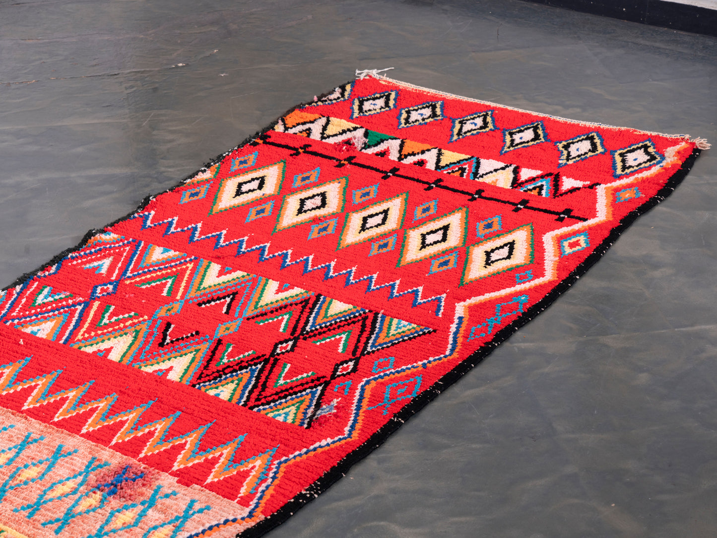 3x9 Handmade Amazigh vintage runner Ziad. FREE SHIPPING