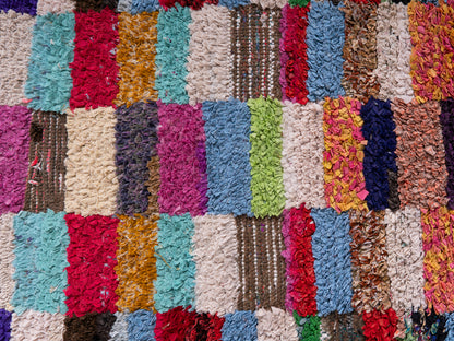 3x7 Handmade Amazigh Rug Boucherouite Tighasaline. FREE SHIPPING