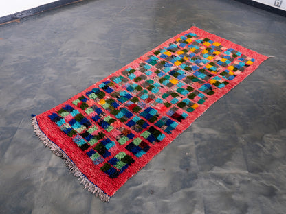 3x7 Handmade Vintage Amazigh Rug Ayyur ⵢⴰⵣ. FREE SHIPPING