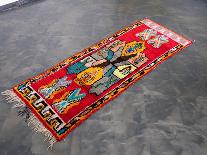 3x7 Handmade Vintage Amazigh Rug Ziach ⵢⴰⵣ. FREE SHIPPING
