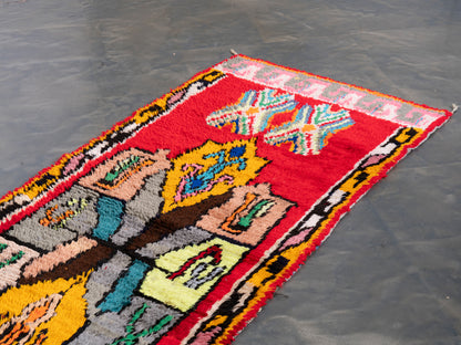 3x7 Handmade Vintage Amazigh Rug Ziach ⵢⴰⵣ. FREE SHIPPING