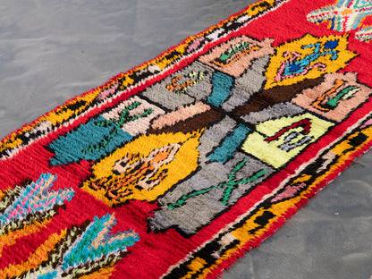 3x7 Handmade Vintage Amazigh Rug Ziach ⵢⴰⵣ. FREE SHIPPING