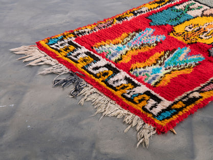 3x7 Handmade Vintage Amazigh Rug Ziach ⵢⴰⵣ. FREE SHIPPING