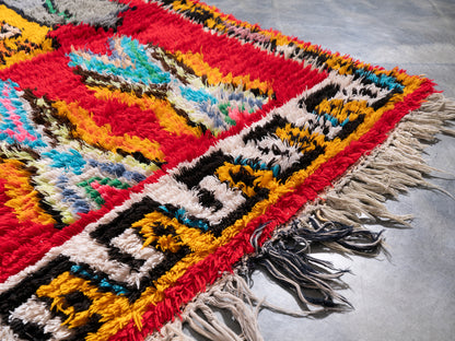 3x7 Handmade Vintage Amazigh Rug Ziach ⵢⴰⵣ. FREE SHIPPING