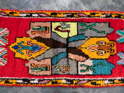 3x7 Handmade Vintage Amazigh Rug Ziach ⵢⴰⵣ. FREE SHIPPING