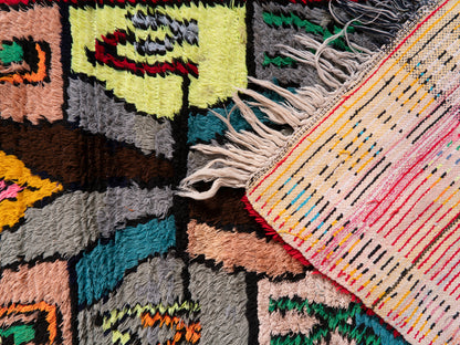 3x7 Handmade Vintage Amazigh Rug Ziach ⵢⴰⵣ. FREE SHIPPING