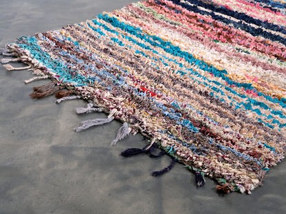3X6 Handmade Amazigh Rug Boucherouite. FREE SHIPPING