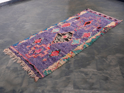 3x7 Handmade Amazigh Rug Boucherouite Amna. FREE SHIPPING