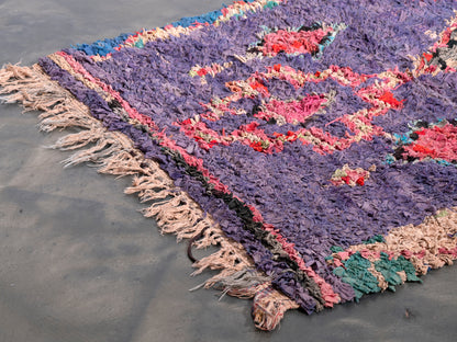 3x7 Handmade Amazigh Rug Boucherouite Amna. FREE SHIPPING