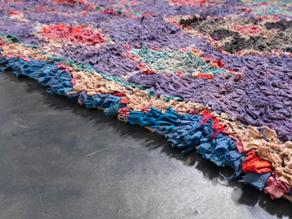 3x7 Handmade Amazigh Rug Boucherouite Amna. FREE SHIPPING
