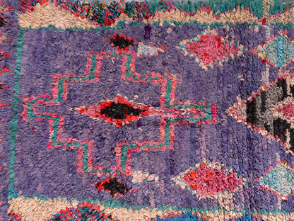 3x7 Handmade Amazigh Rug Boucherouite Amna. FREE SHIPPING