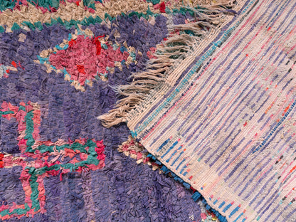 3x7 Handmade Amazigh Rug Boucherouite Amna. FREE SHIPPING