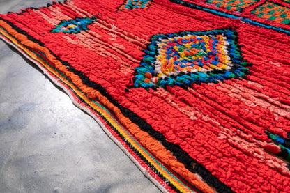 3x8 Handmade Vintage Amazigh Rug Amoud ⵢⴰⵣ. FREE SHIPPING