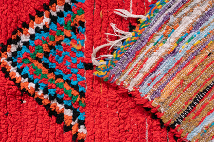 3x8 Handmade Vintage Amazigh Rug Amoud ⵢⴰⵣ. FREE SHIPPING