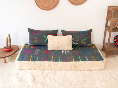 150cm/5ft Handmade Amazigh Nour Sofa ⵜⴰⴼⵍⴻⵙⵜ