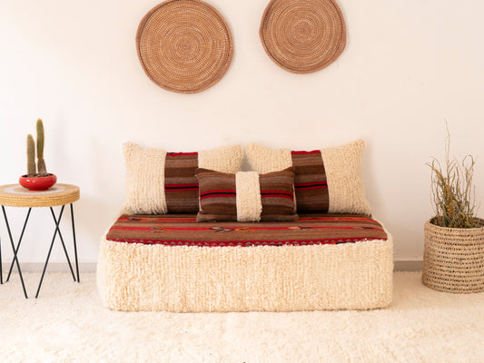 120cm/4ft Handmade Amazigh Vintage Sofa Masinassa ⴰⵓⵔⵉⵏⵊ