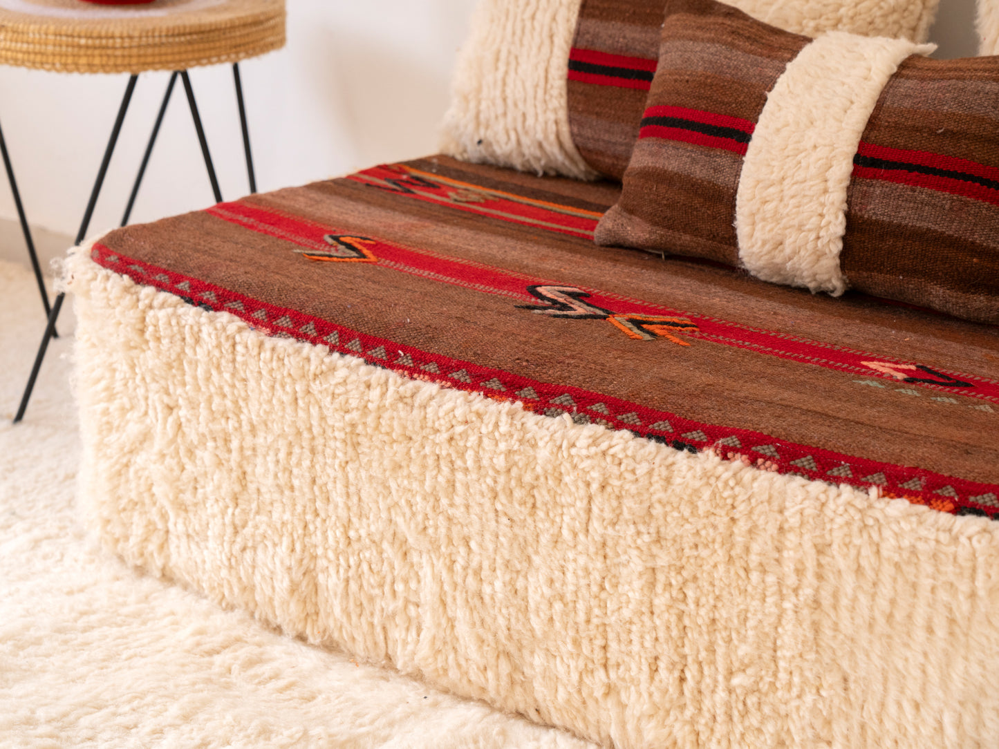 120cm/4ft Handmade Amazigh Vintage Sofa Masinassa ⴰⵓⵔⵉⵏⵊ