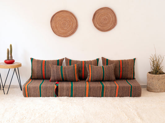 180cm/6ft Handmade Amazigh Sofa Essaouira ⴰⵓⵔⵉⵏⵊ