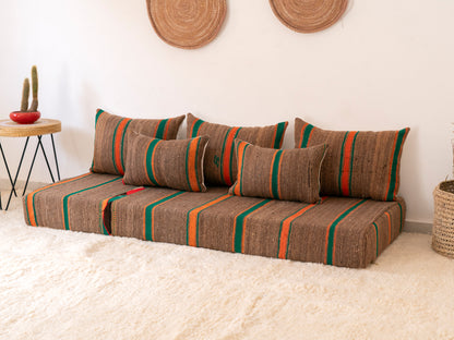 180cm/6ft Handmade Amazigh Sofa Essaouira ⴰⵓⵔⵉⵏⵊ