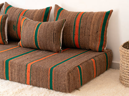 180cm/6ft Handmade Amazigh Sofa Essaouira ⴰⵓⵔⵉⵏⵊ