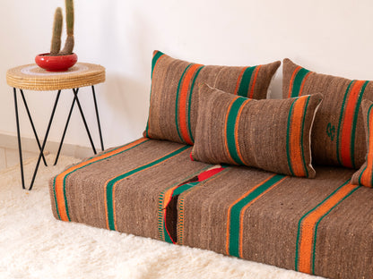 180cm/6ft Handmade Amazigh Sofa Essaouira ⴰⵓⵔⵉⵏⵊ