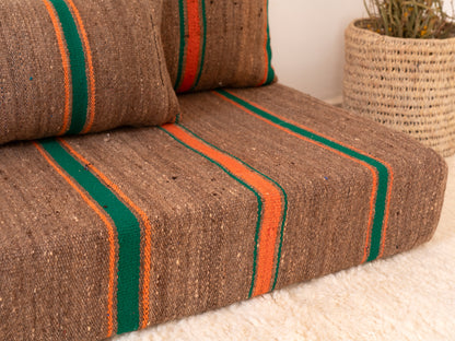 180cm/6ft Handmade Amazigh Sofa Essaouira ⴰⵓⵔⵉⵏⵊ