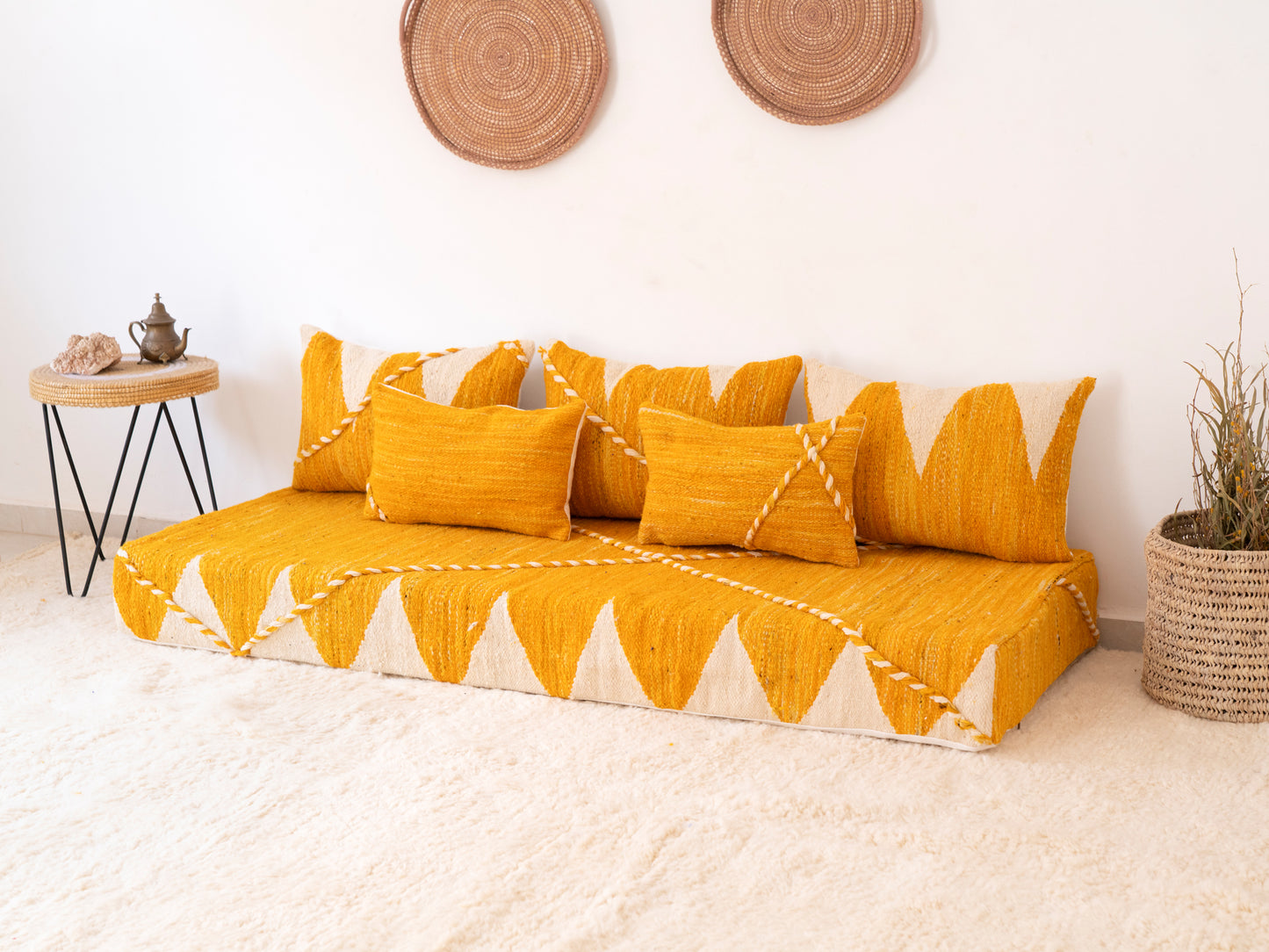 180cm/6ft Handmade Amazigh Fe Sofa ⵜⴰⴼⵍⴻⵙⵜ