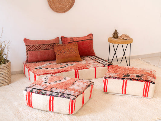 120cm/4ft Handmade Amazigh Tasanou Sofa ⵜⴰⴼⵍⴻⵙⵜ