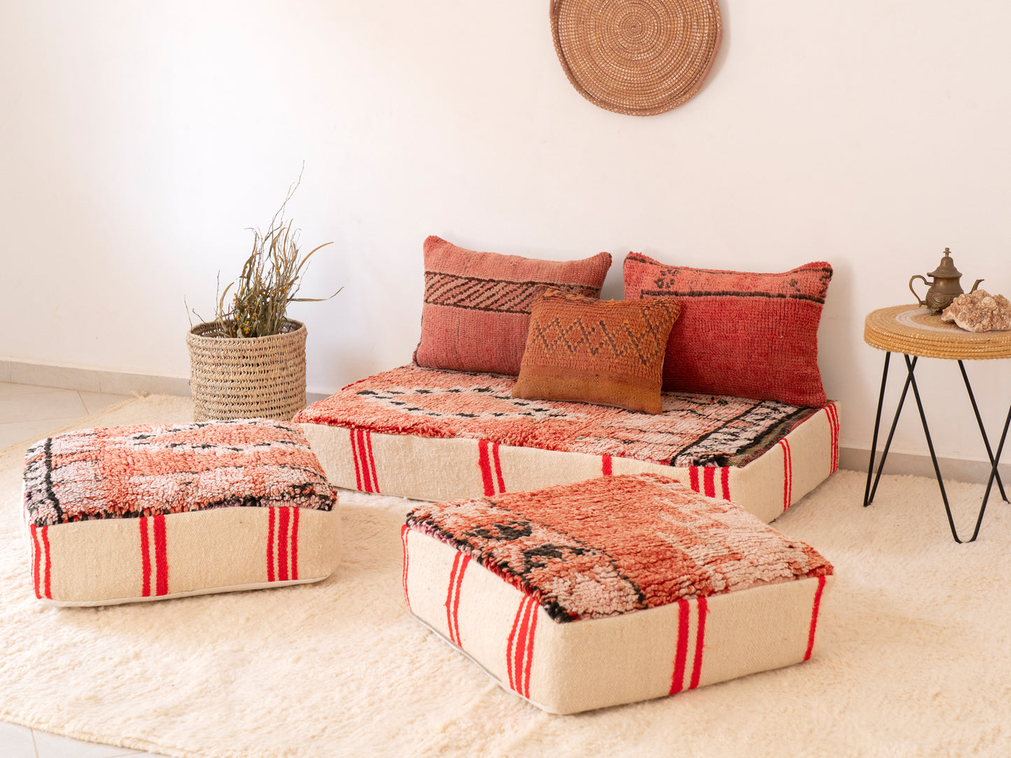 120cm/4ft Handmade Amazigh Tasanou Sofa ⵜⴰⴼⵍⴻⵙⵜ