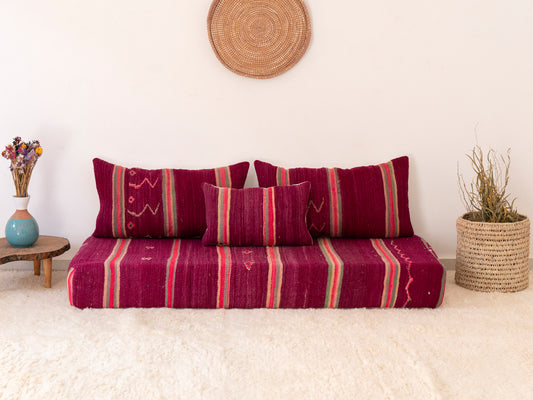 150cm/5ft Handmade Amazigh Tifelt Sofa ⵜⴰⴼⵍⴻⵙⵜ