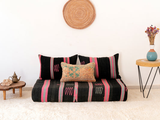 120cm/4ft Handmade Amazigh Laayoun Sofa ⵜⴰⴼⵍⴻⵙⵜ