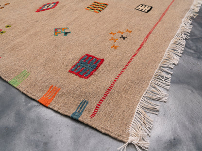 Handmade Amazigh Kilim Rug Sekkura. FREE SHIPPING