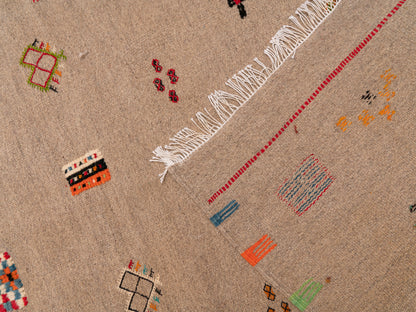 Handmade Amazigh Kilim Rug Sekkura. FREE SHIPPING