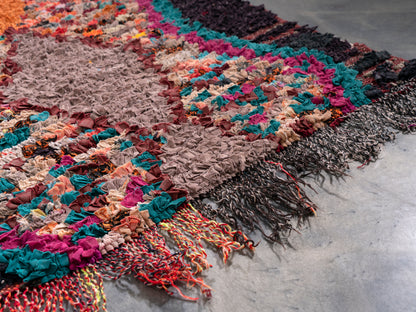 2X6 Handmade Amazigh Rug Boucherouite. FREE SHIPPING