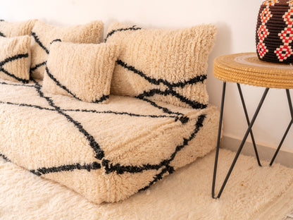 210cm/7ft Handmade Amazigh Sofa Moussa ⵜⴰⴼⵍⴻⵙⵜ