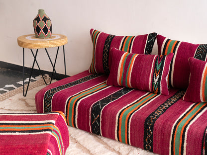 6ft Handmade Amazigh Vintage Sofa Imouzer ⴰⵓⵔⵉⵏⵊ. FREE SHIPPING