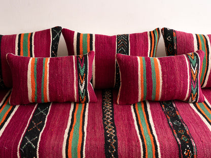 6ft Handmade Amazigh Vintage Sofa Imouzer ⴰⵓⵔⵉⵏⵊ. FREE SHIPPING