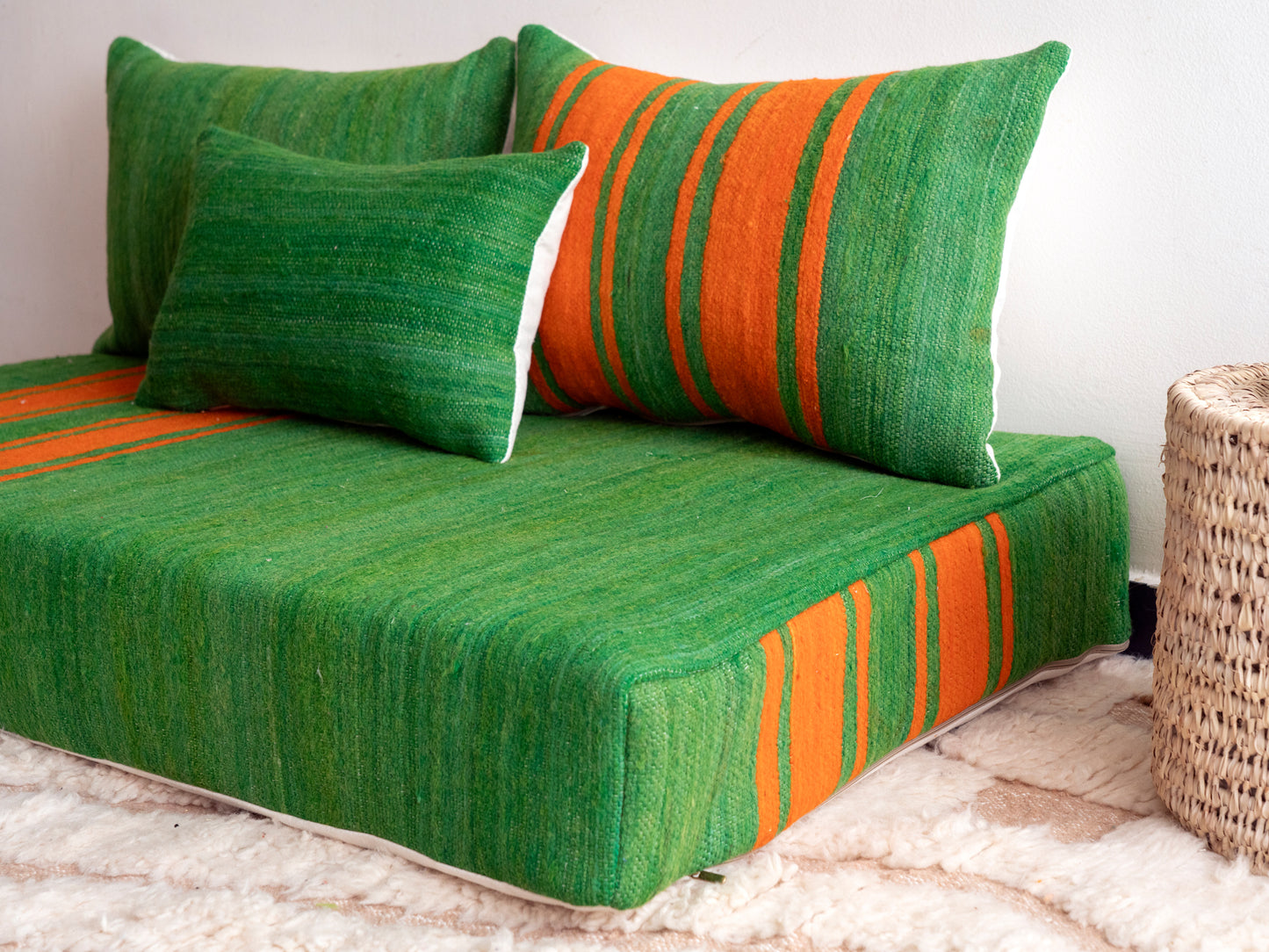 4ft Handmade Amazigh Sofa Marrakech ⵜⴰⴼⵍⴻⵙⵜ. FREE SHIPPING