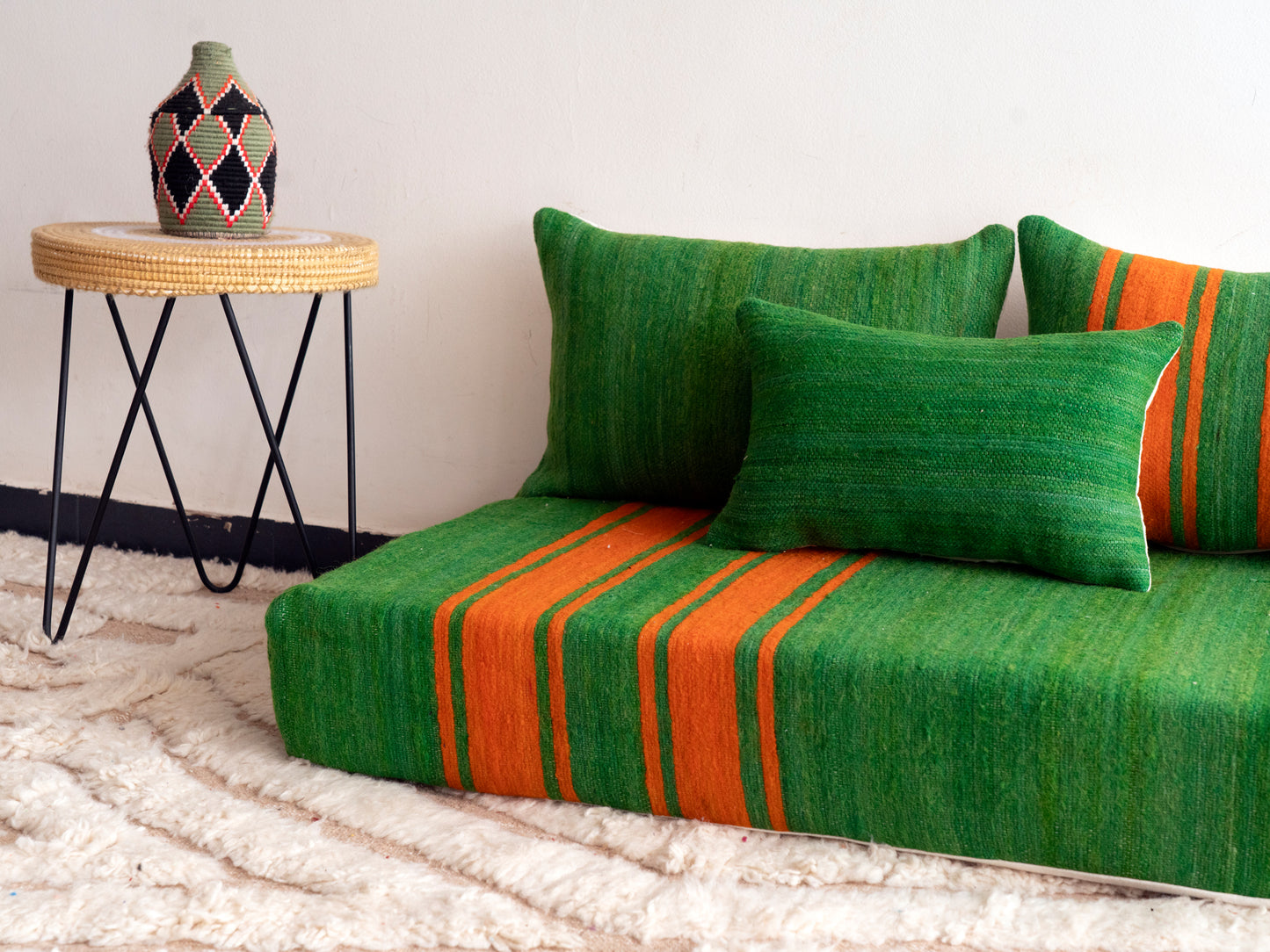 4ft Handmade Amazigh Sofa Marrakech ⵜⴰⴼⵍⴻⵙⵜ. FREE SHIPPING