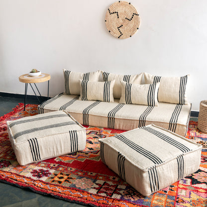 6ft Handmade Amazigh Vintage Sofa Eli ⴰⵓⵔⵉⵏⵊ. FREE SHIPPING
