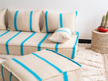 6ft Handmade Amazigh Vintage Sofa Lia ⴰⵓⵔⵉⵏⵊ. FREE SHIPPING
