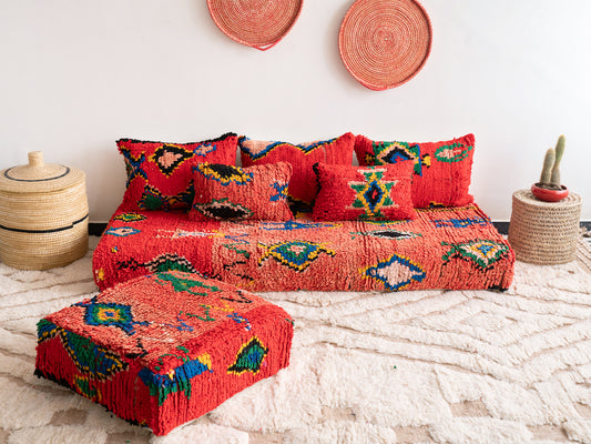 6ft Handmade Amazigh Vintage Sofa Ilias ⴰⵓⵔⵉⵏⵊ. FREE SHIPPING