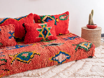 6ft Handmade Amazigh Vintage Sofa Ilias ⴰⵓⵔⵉⵏⵊ. FREE SHIPPING