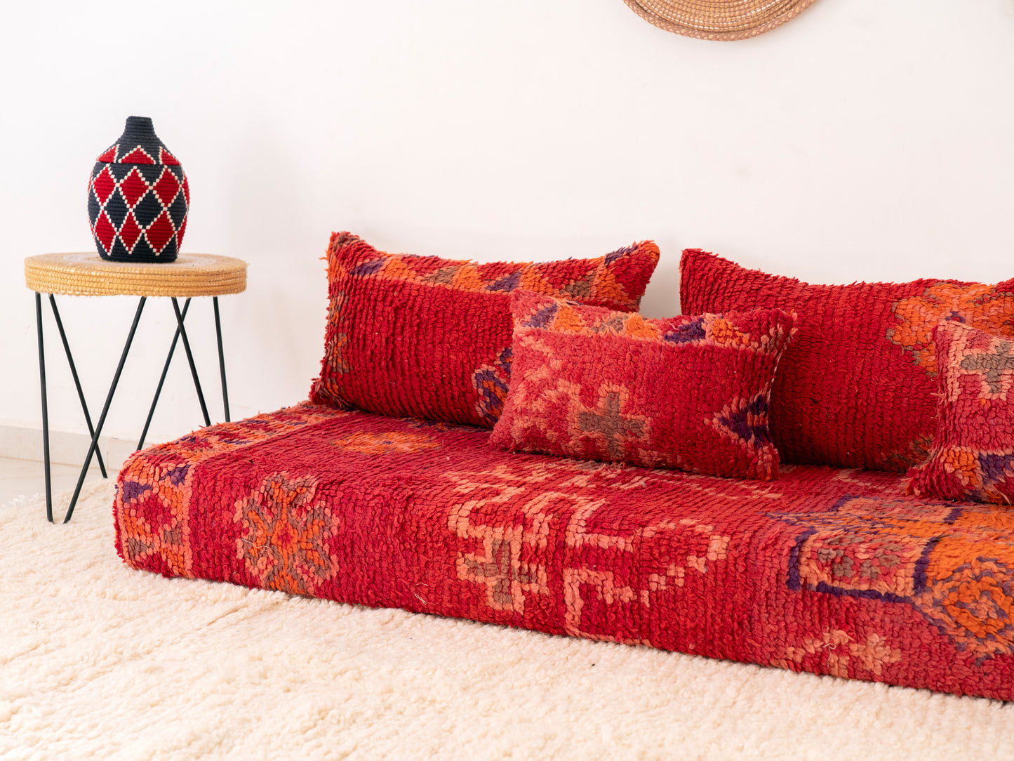 210cm/7ft Handmade Amazigh Agadir Sofa ⵜⴰⴼⵍⴻⵙⵜ