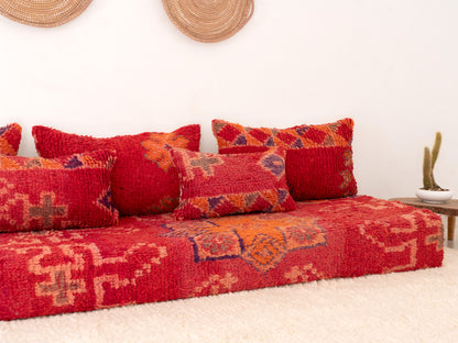 210cm/7ft Handmade Amazigh Agadir Sofa ⵜⴰⴼⵍⴻⵙⵜ