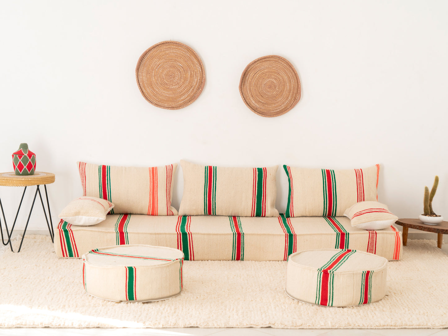 210cm/7ft Handmade Amazigh Amlou Sofa ⵜⴰⴼⵍⴻⵙⵜ