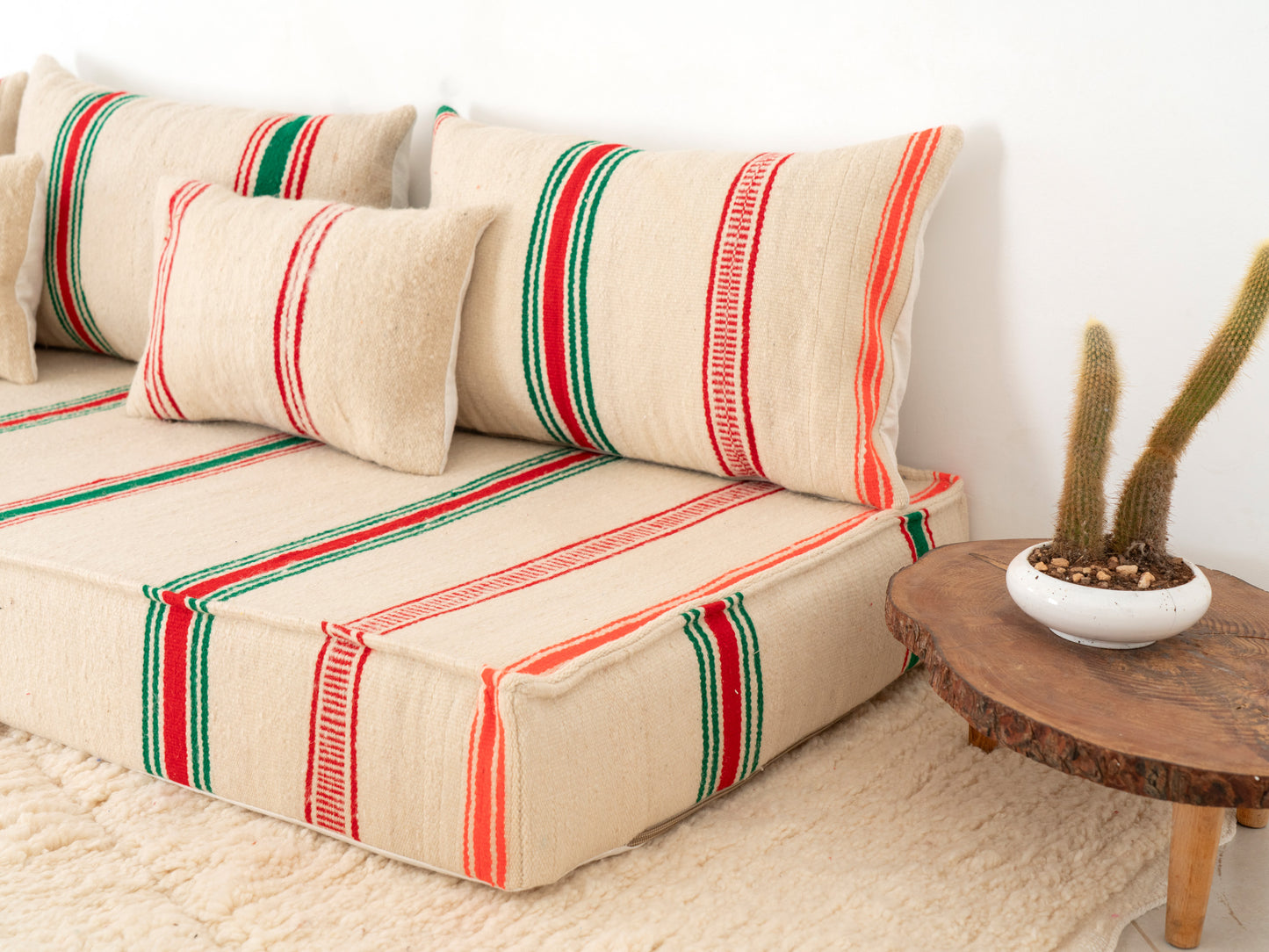210cm/7ft Handmade Amazigh Amlou Sofa ⵜⴰⴼⵍⴻⵙⵜ