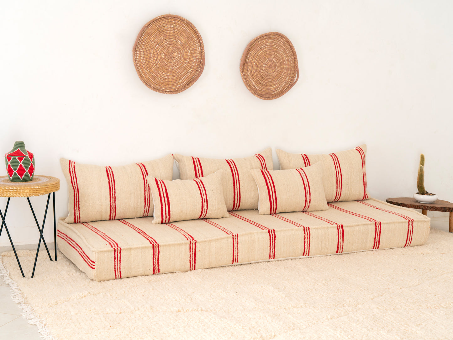 210cm/7ft Handmade Amazigh Zayane Sofa ⵜⴰⴼⵍⴻⵙⵜ